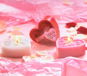Candlebay.com:Scroll Top Heart Candles w/7 Hours Burn Time - White only $6.80 + shipping