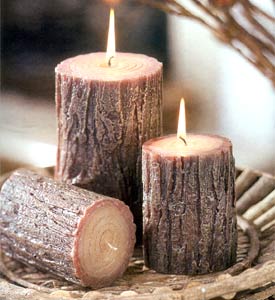 Round Tree Trunk Candles image