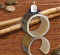 Round Bamboo Candle Holder