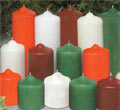 Large Round Pillars Candles - White