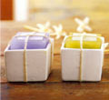 Cube Votive in Terra Candle Holder - Honeydew