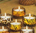 Safari 6-Pc Tea Light Set - Safari Rain Scented
