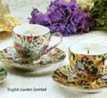 Tea Time Ceramic Cup & Saucer - Green