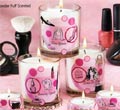 Girls Night Out Large Glass Candle - Powder Puff Scented