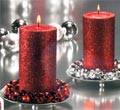 Glitter Pillars with Jingle Bell Set - Silver Bells