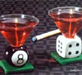 8 Ball & Dice Martini Gel Candles - Dice