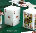 Square Card Pillar Candles - Ace of Hearts