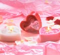 Scroll Top Heart Candles - White