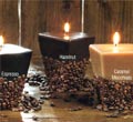Cafe Aroma Tapered Square Pillar Candles - Cafe Mocha