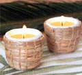 Scented Candle w/ Woven Hyacinth - Sold Individually