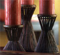 Buri Stick Candle Holders - Medium