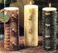 Sculpted Animal Pillars Candles - Brown