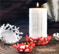 Coral Candle Holders - Red Pillar Holder