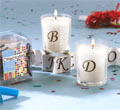 Glass Candle w/ A to Z Stickers