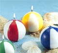 Large Beach Ball Candles - Red