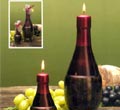 Metallic Chianti Bottle Candles - Small Bottle