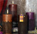 Moroccan Embossed Pillars Candles - Purple (D)