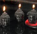 Mini Buddha Head Candles 3-Pc Set - 3-Pc Set