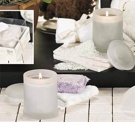 Spa aromatherapy Candle & Bath Gift Set - Vanilla Herb Garden