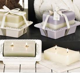 Spa Ceramic Holder & Candle Gift Set - Sage & Green Tea