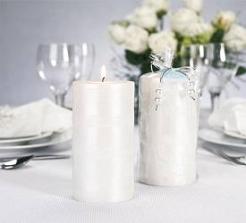 Ribbon Banded Pillar w/ Glitter