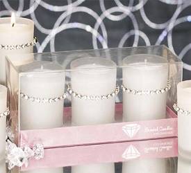 Rhinestone Votive 3-Pc Glass Set