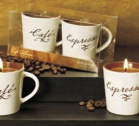 Coffee Cup 2-Pc Mini Candle Gift Set - Gift Set