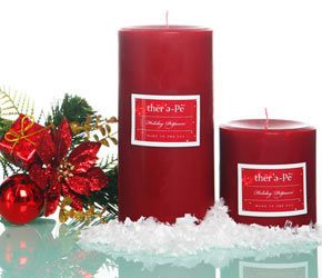 Therepe Christmas Soy Pillars Candles - Holiday Potpourri
