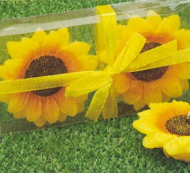 Floating Sunflower Candles - 2-Pc Set