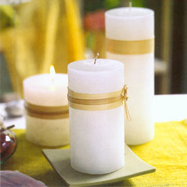 Timber Snow White Candles - Unscented Timber Snow White Candles