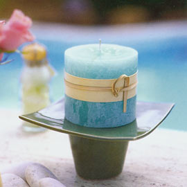 Timber Turquoise Candles - Unscented Timber Turquoise Candles