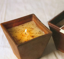 Cinnamon Ceramic Vase - Cinnamon Scented