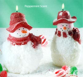 Snowman Candles