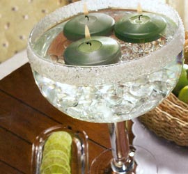 The perfect centerpiece for your next fiesta this mega Margarita glass will definitely get the party started. Float candles or tropical flowers in it for a unique and light hearted look. Even comes with the salted rim and is made of strong durable glass. Floating candles not included.
