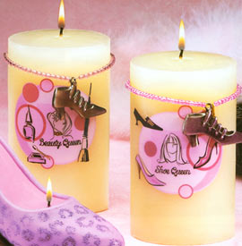 Girls Night Out Charm Pillars Candles - Shoe Queen