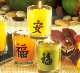 Chinese Character 3-Pc Glass Set - 3-Pc Set