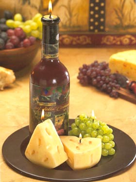 Wine & Cheese Tray Gift Set - Blackberry Merlot Scented Wine & Cheese Tray Gift Set