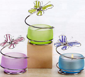 Butterfly Tealight Candle Holder - Purple