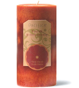 Blood orange is loved for its rich flavor with raspberry and strawberry notes  and is most known for its pigmented  blood-colored fruit. It sits at the heart of this bright blend with other Italian oranges - sweet orange and mandarin swirling around it  fleshing out this naturally beautiful essence. The blood orange is a very sensual fruit with sweet  spicy  juicy pulp streaked deep red and skin that is absent of bitterness. It is known as an antidepressant  aphrodisiac and tonic. Our Tuscan Blood Orange is fast becoming a favorite amongst connoisseurs as it blends well with any of our fragrances. This aromatherapy candle is carefully hand-made with food grade wax  cotton wicks  and natural and essential oils and is long burning.