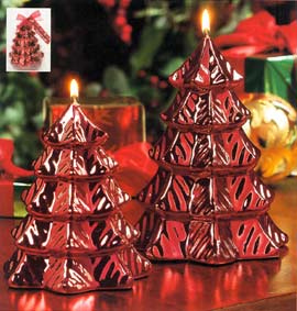 Electroplated Christmas Tree Candles - Unscented