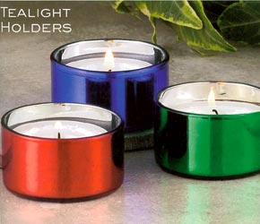 Shiny Tealight Holders - Blue
