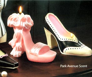 Sculpted Vintage Shoe Candles - All Pink