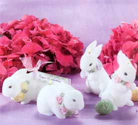 Ruby Jewelry - Easter Bunny With Rose Necklace - Laying Bunny