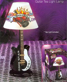 Rocker Girl Guitar Tealight Lamp