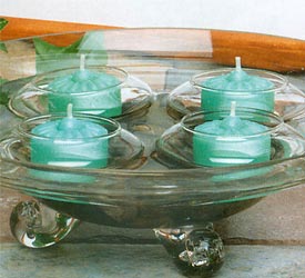 Floating Glass Tealight Candle Holder