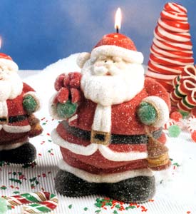 Santa Claus Beaded Candle