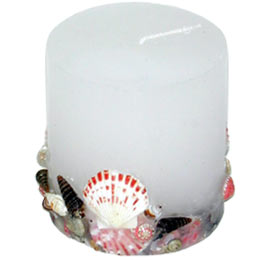 Bring the feeling of being at sea right to your home this this wonderful seashell candle. Add this candle to your bathroom décor and you can enjoy both the appearance and the warm presence of a candle that will remind you of a trip to the beach.