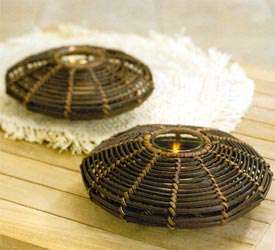 Buri Tealight Holder w/ Glass Insert - Sold Individually zodax candles
