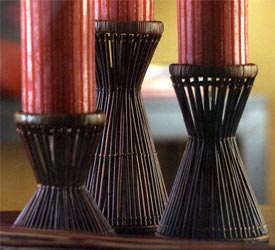 Buri Stick Candle Holders - Short zodax candles
