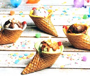 Ice Cream Candle in Ceramic Cone - Sold Individually